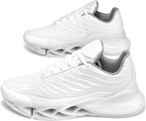 Vista 7 de Zapatos deportivos para hombre sin cordones para caminar y correr, tenis con diseño de hoja, informales, cómodos, antideslizantes, para el trabajo