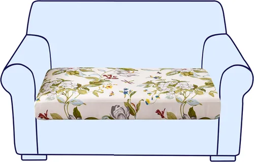 Vista 31 de CRFATOP Fundas elásticas de cojín de repuesto para sofá, fundas de asiento de sofá impresas, lavable, extraíble, protector de muebles individual