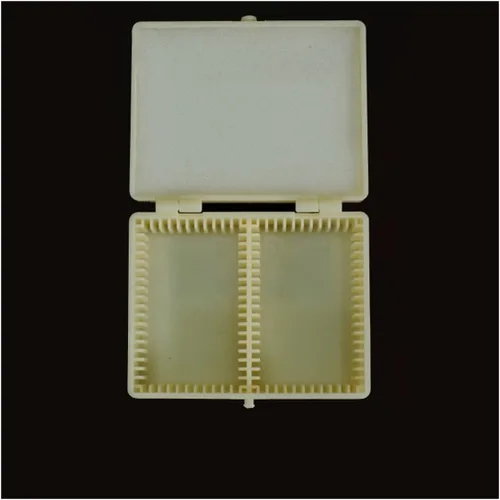 Vista 2 de Kit de accesorios para microscopio de plástico universal Caja de diapositivas de microscopio Diapositivas de microscopio (color: 1.929x3.071 in)