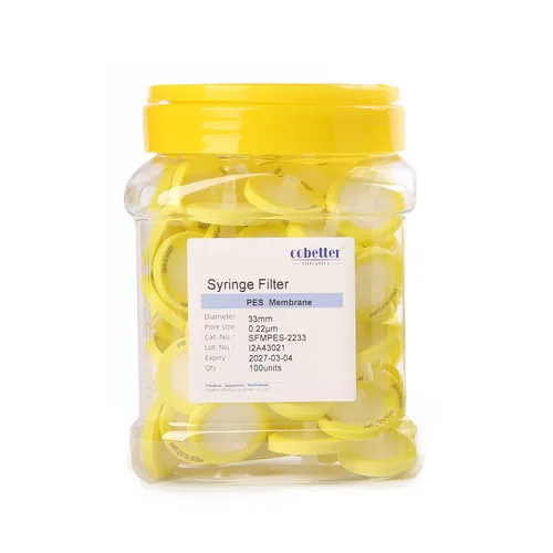 Vista 18 de Paquete de 100 Filtros de Jeringa PTFE para Laboratorio Filtros de Filtración Hidrofóbica Tamaño de Poro 0.22μm Diámetro 13mm No estéril Rojo