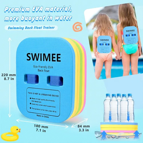 Vista 2 de SWIMEE - Cinturón de seguridad para nadar con 3 capas ajustables para nadar, cómodo dispositivo de flotación impermeable para niños pequeños