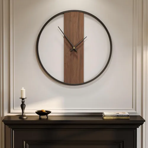 Vista 31 de Cuspin Reloj de pared de 24 pulgadas con engranajes, reloj de metal