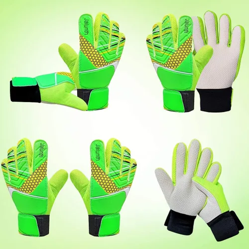 Vista 6 de Jalunth Guantes de Portero de Fútbol para Niños y Jóvenes, Guantes de Guardameta Jugador de Campo para Niños y Niñas, Palma de Látex Antideslizante