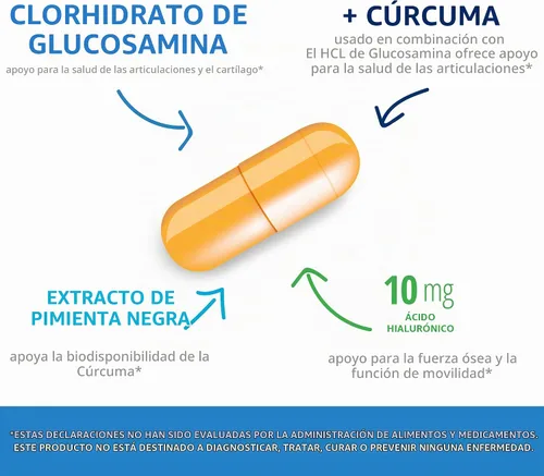 Vista 3 de 21st Century Arthri-Flex Advantage Plus - Cúrcuma vegana de glucosamina para articulaciones y movilidad con boswellia, ácido hialurónico y pimienta
