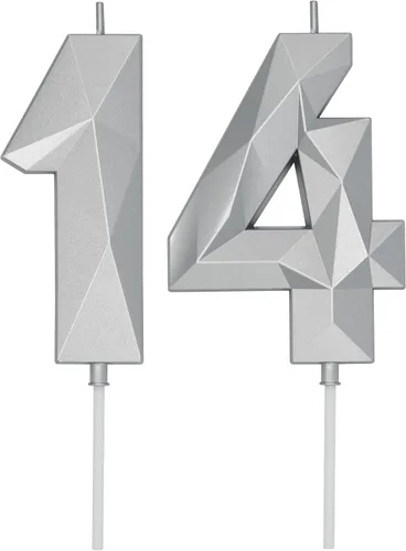 Vista 126 de DERVENTA Vela Grande de Cumpleaños Número 3D Verde Luminoso de 3.7 Pulgadas Celebración de Fiesta Aniversario Decoración Adorno para Pastel 1 Pieza