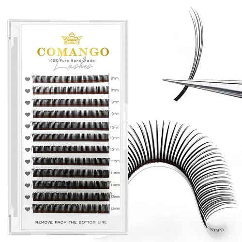 Vista 25 de CoMango Spikes - Extensiones de pestañas Flora 5D, color negro mate