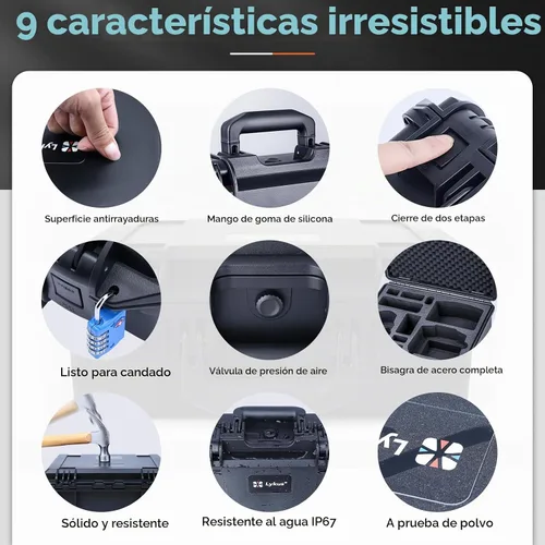 Vista 5 de Lykus Titan MM420 - Funda rígida impermeable para DJI Mini 4 Pro/Mini 3 Pro