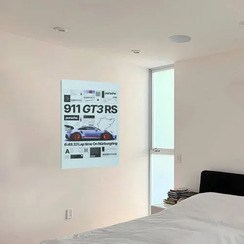 Vista 6 de Póster de Supercar 911 GT3RS - Póster de carreras para pared, lienzo vintage, arte de pared, pósteres de pintura en lienzo para regalo