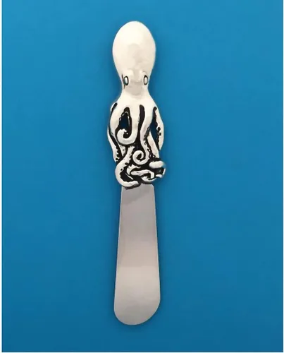 Vista 2 de Basic Spirit Cuchillo esparcidor de mantequilla, pulpo, utensilios de cocina de queso suave, regalo decorativo para el hogar