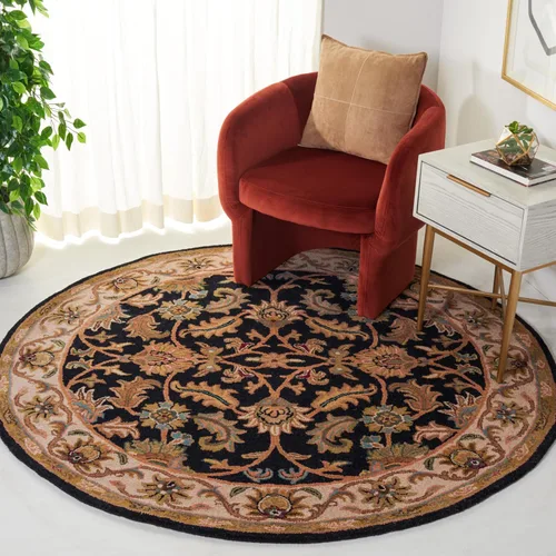 Vista 19 de Safavieh colección Heritage HG628A - tapete oriental tradicional hecho a mano de lana verde oscura y dorada, Lana, negro / beige (Black/ Beige)