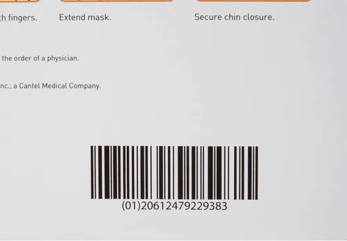 Vista 3 de McKesson Mascarillas de procedimiento premium, nivel 3 con protectores para los ojos, desechables, plisadas con cintas elásticas para las orejas,