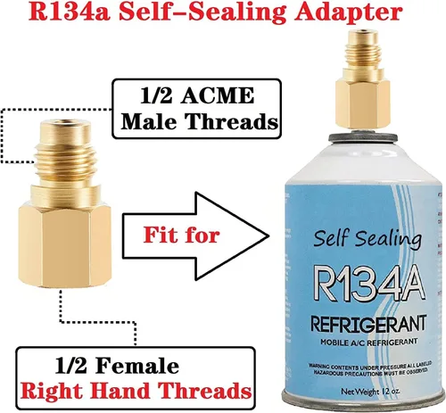 Vista 10 de Manguera de recarga de freón para refrigerador con kit de medidor-A/C R134a R12 R22, válvula de retrofit universal, con válvula BPV31 Bullet