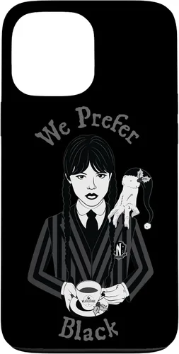Vista 24 de iPhone 16 Wednesday We Prefer Black - Funda navideña