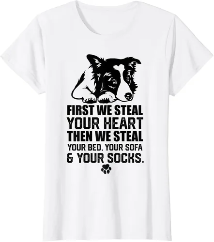 Vista 18 de Border Collie Steal Your Heart Steal Your Bed - Camiseta de sofá, Gris