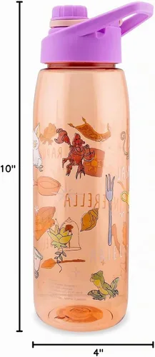 Vista 9 de Silver Buffalo Botella de agua con iconos de princesas de Disney con tapa de rosca, 28 onzas