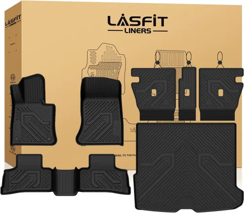 Vista 59 de LASFIT Alfombrillas para Freightliner Cascadia 2008-2017, protección para todo tipo de clima, revestimientos de automóvil de elastómero