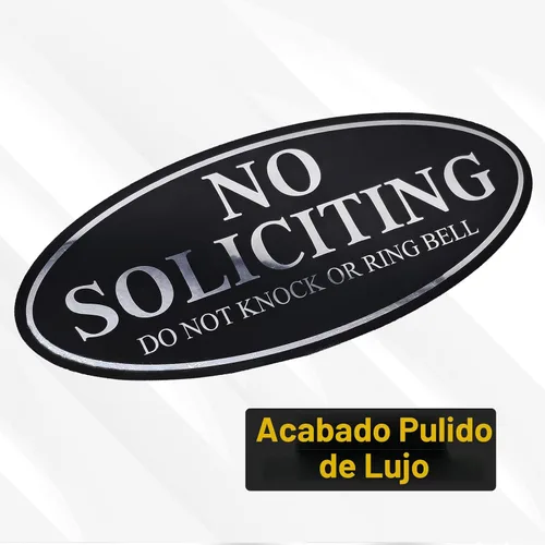 Vista 3 de 2 piezas de señal de "No Soliciting Do Not Knock Or Ring Bell", 7 x 3 pulgadas - Aluminio - Sin solicitantes No llame al timbre de la puerta