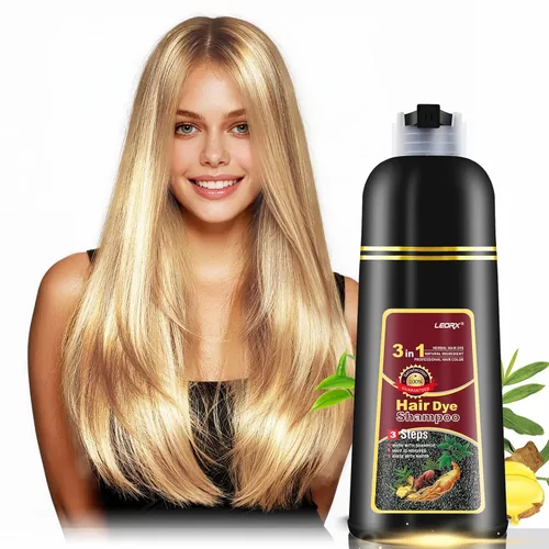 Vista 22 de leorx - Paquete de 2 champús de tinte para el cabello negro, 3 en 1, tinte de champú para cobertura de canas, coloración herbaria instantánea