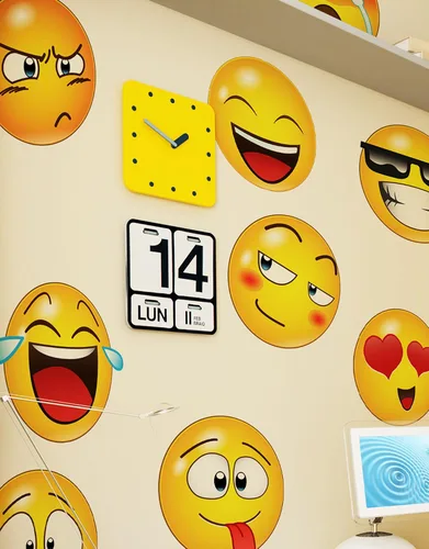Vista 8 de calcomanías de pared, grandes, de Emoji # 6052