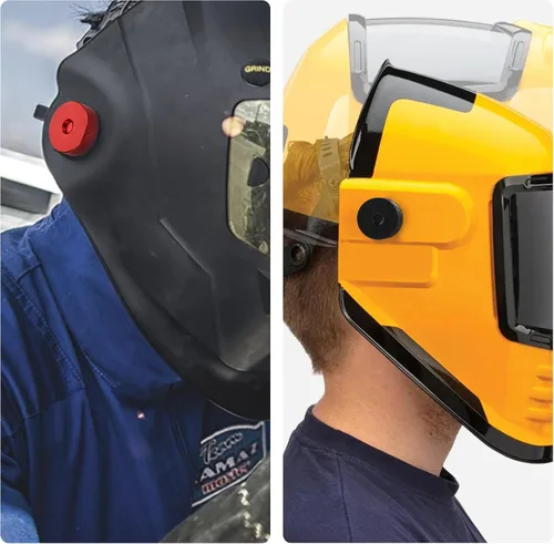 Vista 3 de Sujetadores de campana de soldadura, capucha de soldadura de aleación de aluminio para casco de tuberías con arandela de silicona antideslizante