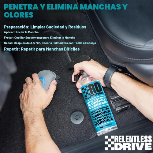 Vista 5 de Limpiador de asientos de tapicería y alfombras para interiores de automóvil, seguro para todos los autos, para alfombras, asientos, alfombrillas