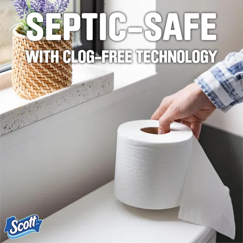 Vista 6 de Scott 1000 hojas por rollo, 8 rollos de papel higiénico, papel de baño