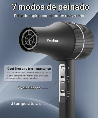 Vista 4 de Hair Dryer, Professional High-Speed Ionic Blow Dryer with Diffuser, 1875W