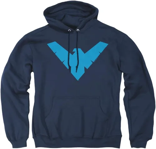 Vista 7 de Popfunk Sudadera clásica con capucha y logotipo de Nightwing a. negro