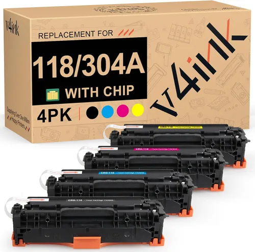 Vista 8 de v4ink 1PK Cartucho de tóner remanufacturado de repuesto para Canon 118 CRG118 HP 304A CC530A Tinta de tóner negro para impresora Canon ImageClass