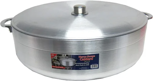 Vista 4 de 9999-11 Uniware Heave Duty Calderón de aluminio con tapa de aluminio, plateado (10 cuartos de galón (9.5LT))