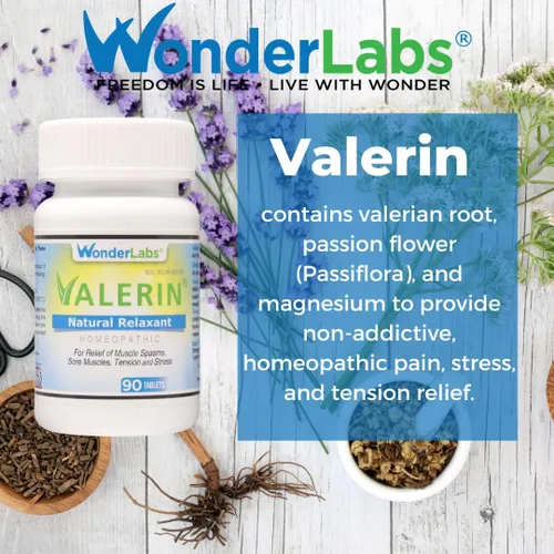 Vista 5 de Relajante natural de valeriana para alivio de tensión, alivio del estrés, calambres en las piernas y otros calambres musculares, magnesio, flor