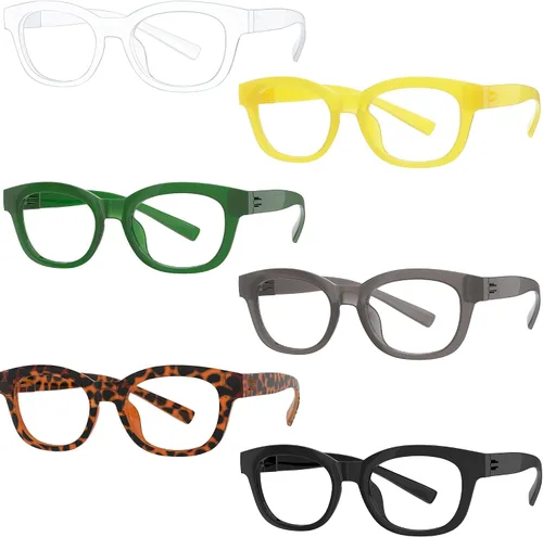 Vista 103 de Eyekepper Gafas de luz azul para hombre y mujer, paquete de 6 lentes Pilot Paquete de 6 color mezclado