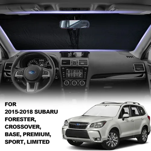 Vista 3 de Parasol para parabrisas delantero mejorado 2026 apto para Subaru Forester Crossover, Base, Premium, Sport, Limited 2015-2018, plegable, mantiene tu