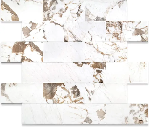 Vista 9 de STICKGOO 1/3 lámina de azulejos para despegar y pegar Subway, azulejos de cocina sin costuras de diseño pulido en rosa-beige eurásico