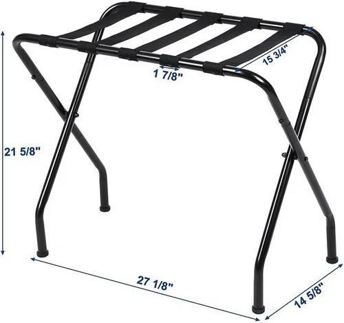 Vista 6 de Ochine Portaequipajes, soporte plegable para maleta, portaequipajes portátil, soporte de equipaje de un solo nivel para habitación de invitados