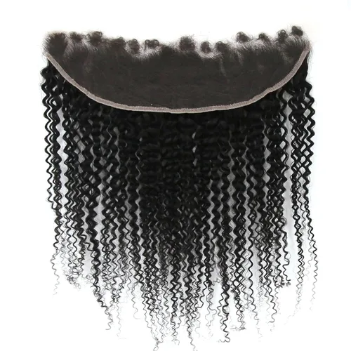 Vista 13 de Afro Kinky Curly 5x5 HD Cierre de encaje prearrancado con borde rizado de bebé 4B 4C, cierre de encaje HD de cabello humano transparente