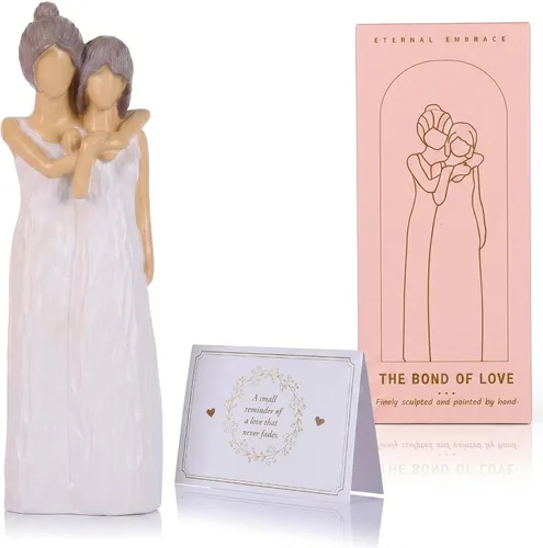 Vista 8 de LCCCK Figuras para madre e hija, regalos para mamá, figuras para abrazar a la madre e hija, regalos para novia, regalo sentimental significativo