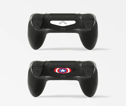 Vista 4 de Superhero Skins para PS4 Playstation 4 - Calcomanías de consola Vinal + juego de 2 controles