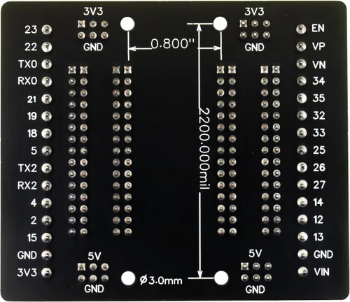 Vista 5 de para ESP32 Placa de ruptura 30 pines GPIO 1 en 3 Placa de expansión Bloques de terminal de 3.81mm 0.15" para módulo ESP32 ESP-WROOM-32 ESP32-DevKitC