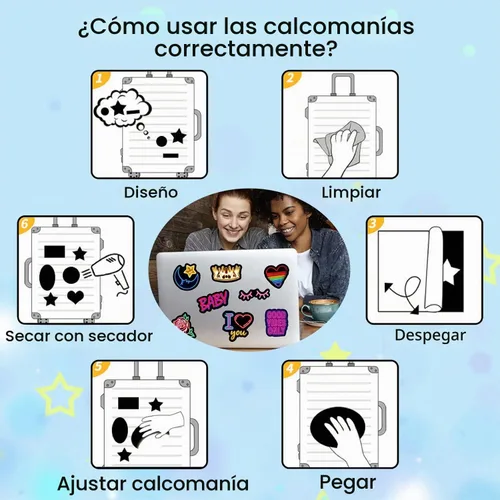 Vista 5 de Adhesivo de castillo de ensueño para niños, niñas, adolescentes, niños, calcomanías románticas de cuento de hadas, calcomanías para laptop