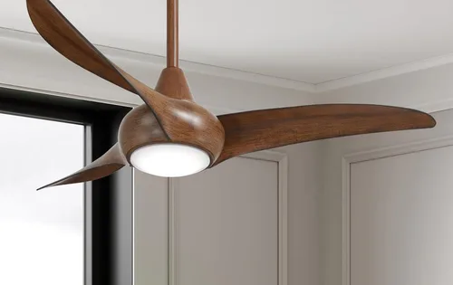 Vista 8 de Minka-Aire F845-DK Ventilador de techo Light Wave de 44 pulgadas con luces LED y mando a distancia, acabado Koa envejecido