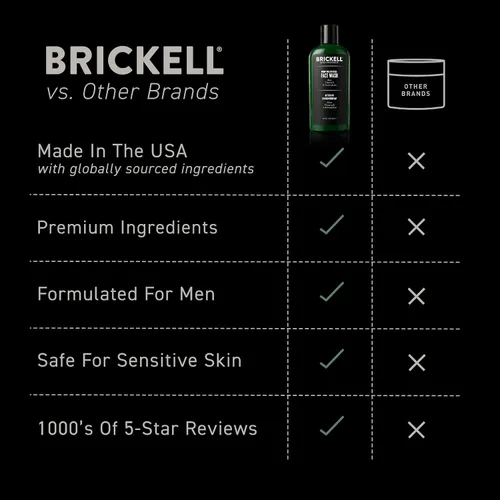 Vista 8 de Brickell - Limpiador facial de carbón purificador para hombres, limpiador facial diario natural y orgánico, 8 onzas, perfumado