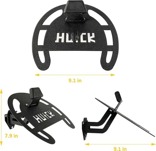Vista 6 de HUCK Paquete de 2 Soportes de Montaje en Pared para Cascos para Cascos de Motocicleta, Abrigos (Básico, Negro)