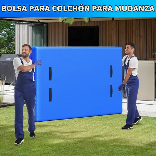 Vista 7 de Bolsa para colchón de tamaño individual para mudanza y almacenamiento, funda reutilizable impermeable de alta resistencia tamaño individual