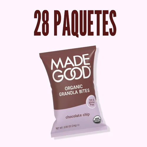 Vista 8 de Mini barras de granola MadeGood paquete de 28 sabor chispas de chocolate oscuro y avena libre de gluten Gluten free snacks for lunch boxes, school