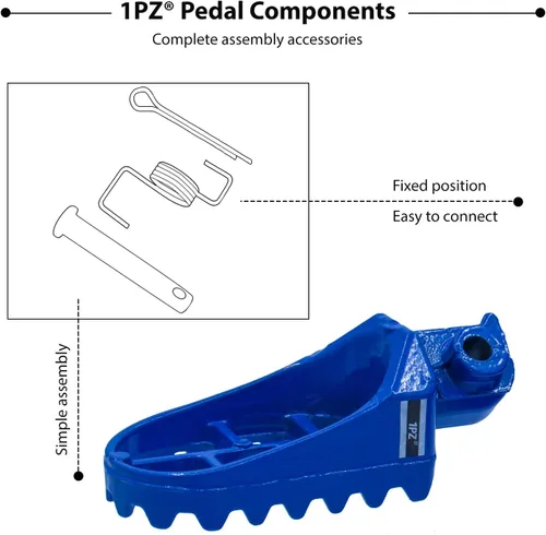 Vista 6 de 1PZ AP1-Y01 Estriberas de aluminio azules para pies, reemplazo para Honda XR50R CRF50 CRF70 CRF80 CRF100F Yamaha PW50 PW80 TW200 TTR90 TTR90E Moto