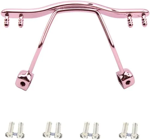 Vista 6 de Gafas sin montura doradas, puente de nariz, almohadillas para gafas, piezas de doble tapón de goma y accesorios de destornillador
