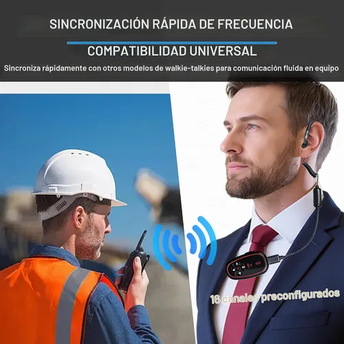 Vista 5 de T-M12 Super Mini Walkie Talkies con control de voz AI manos libres