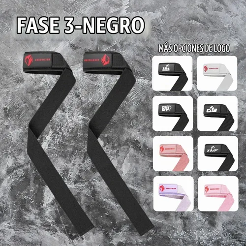 Vista 6 de Correas de levantamiento de pesas, soporte de muñeca para hombres, correas de elevación gruesas cómodas y resistentes, ajuste seguro, agarre