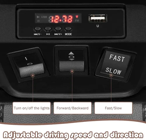 Vista 5 de OLAKIDS 12V Cuatriciclo para niños, vehículo eléctrico de 4 ruedas para niños pequeños, cuatriciclo motorizado con batería para niños y niñas